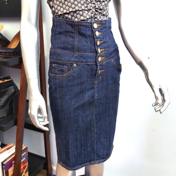 ZCO Dresses & Skirts - ZCO High Waisted Stretch Denim Pencil Skirt